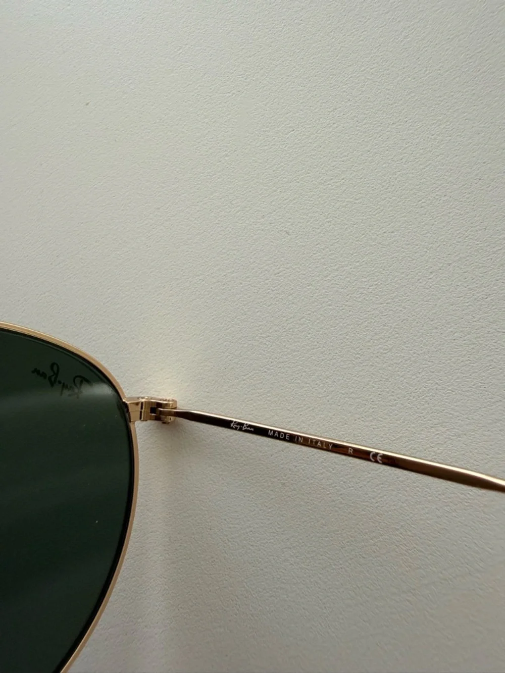Ray-Ban Gold Frame Sunglasses with Dark Green Lenses - Picture 5 of 8